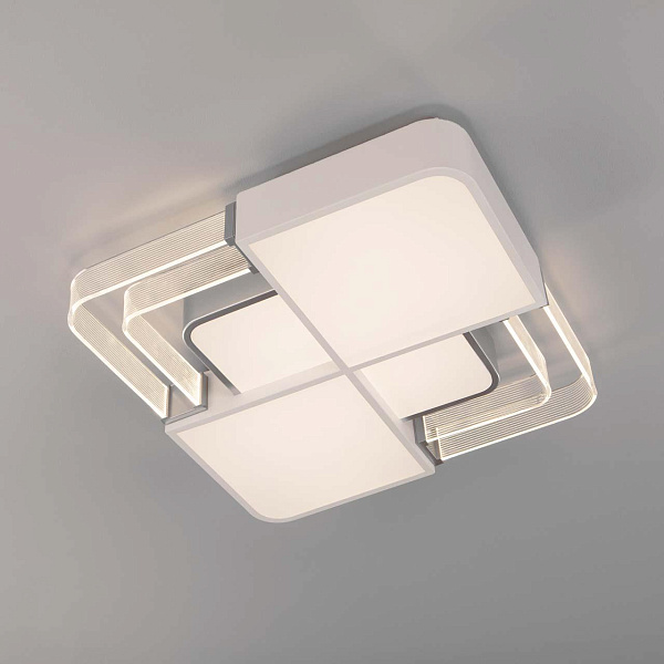 Потолочный светодиодный светильник Eurosvet Target 90182/1 белый/серебро