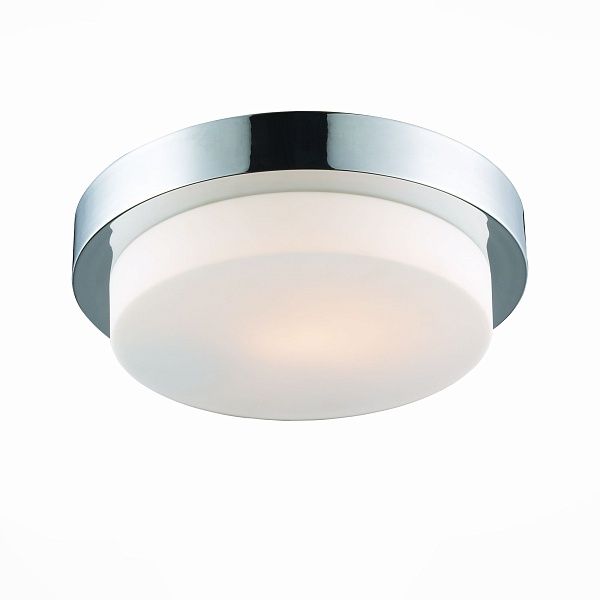 SL498.502.01 — Светильник настенно-потолочный влагозащищенный ST Luce, 1 плафон, хром, белый