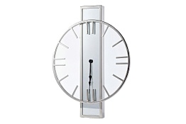 79MAL-5821-61N Часы с зеркальн. планкой цвет хром d46см, H61см