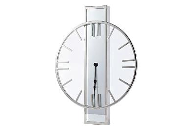 79MAL-5821-61N Часы с зеркальн. планкой цвет хром d46см, H61см
