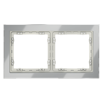 Рамка стеклянная VOLTUM S70 на 2 поста VLS110205
