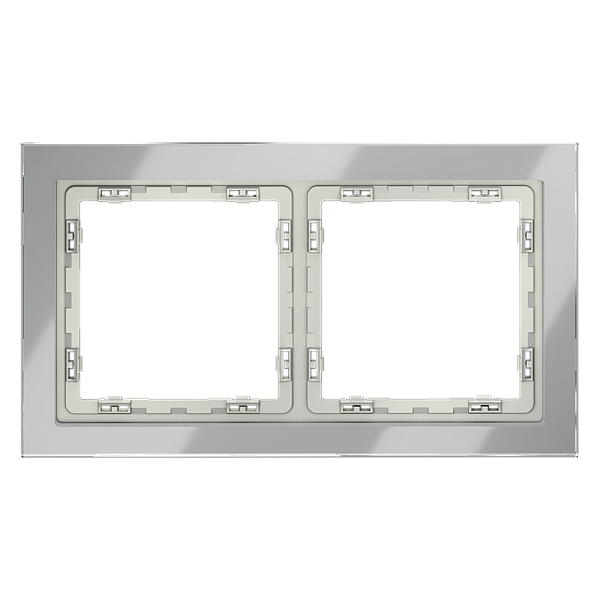 Рамка стеклянная VOLTUM S70 на 2 поста VLS110205