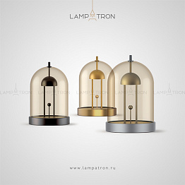 Настольная лампа с плафоном из янтарного стекла Lampatron SIVAN B