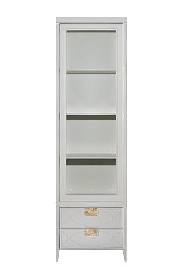 151SV-000021 Шкаф-витрина 1 стеклянный фасад с тумбой прикроватной с 2-мя ящиками