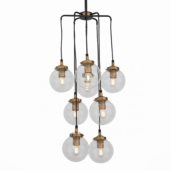 Люстра Bistro Globe Clear Glass Chandelier 8 Tower