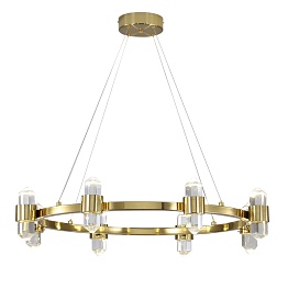 Люстра Crystal Ring Chandelier Brass | диаметр 85 см