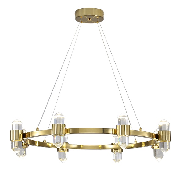 Люстра Crystal Ring Chandelier Brass | диаметр 85 см