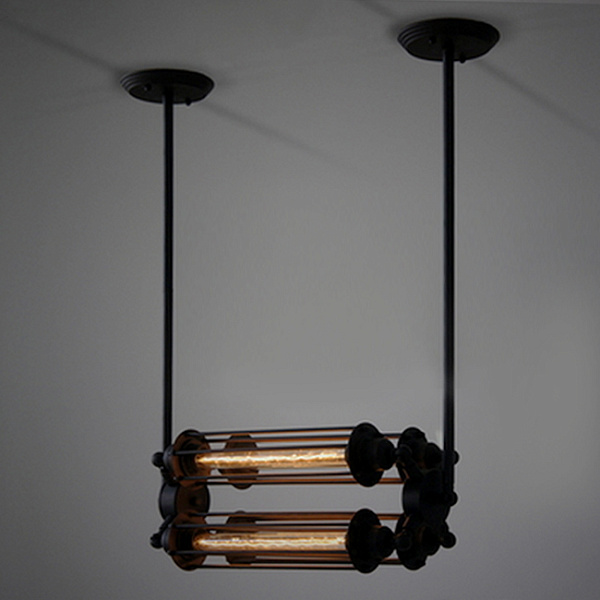 Подвесной светильник Loft Industrial Edison Cage Horizontal Quatro Loft Concept 40.061