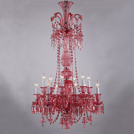 Люстра BACCARAT Chandelier Pink Glass