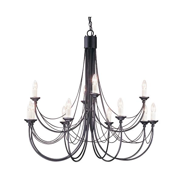 Люстра потолочная Elstead Lighting Carisbrooke CB12-BLACK