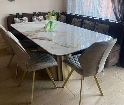 Стол керамический Bradex Home Festa золото RF 0805