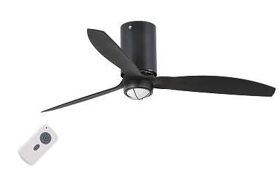 Люстра вентилятор Mini Tube Fan Matt Black 1L Faro Barcelona 32043-10FAR