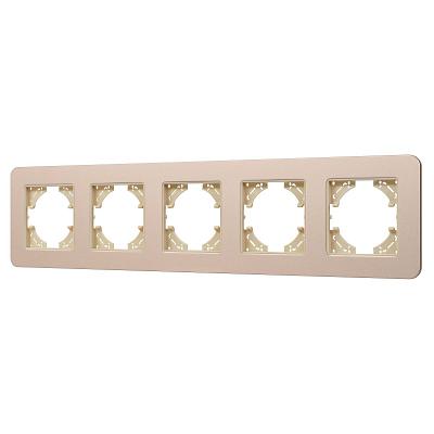 Рамка на 5 постов алюминиевая Arlight FRM-AKIRY-SFAL-5-GD 049748