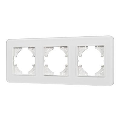 Рамка на 3 поста стеклянная Arlight FRM-OMALI-GS-3-WH 049696