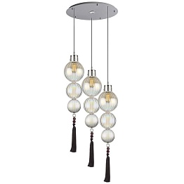 Люстра Heathfield Lighting - Medina Circle 3 Chandelier | Латунь + Коричневый