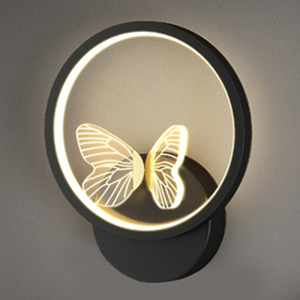 Бра Butterfly Black Circle Wall Lamp