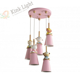 Люстра Kink Light АЛЬБА розовая 074156-5