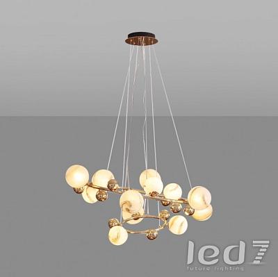 Светильник LED7 Future Lighting Loft Industry Modern - Space Gold Double Chandelie
