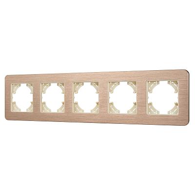 Рамка на 5 постов алюминиевая Arlight FRM-AKIRY-AL-5-GD 049736