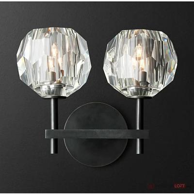 Бра Rh Boule De Cristal Double Sconce Brass Черный By Imperiumloft 44.233 178385-22