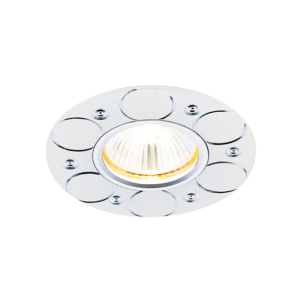 Круглый встраиваемый точечный светильник MR16 Ambrella Light A808 W