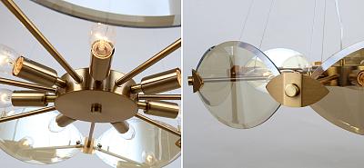 Круглая люстра Smoky Glass Style Loft-Concept 40.6181-3
