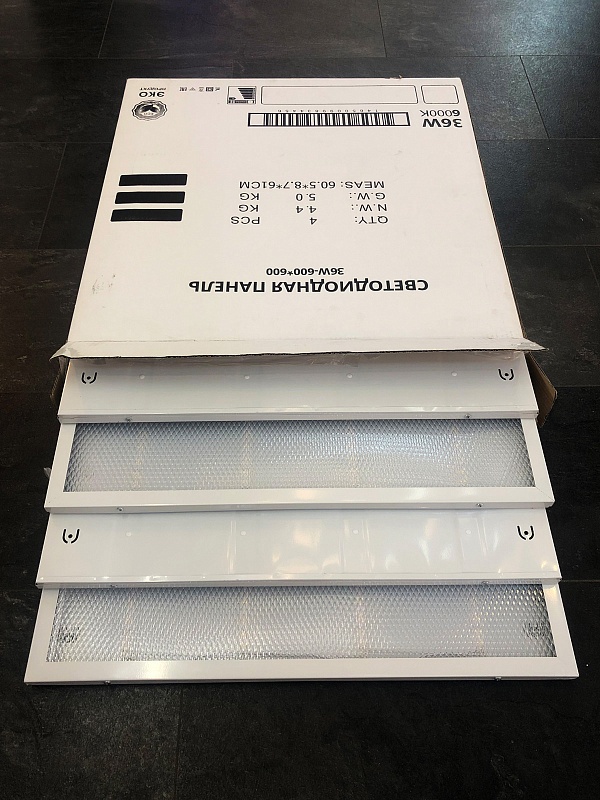 Панель светодиодная Elvan UPL-001-36W-WH-Wh