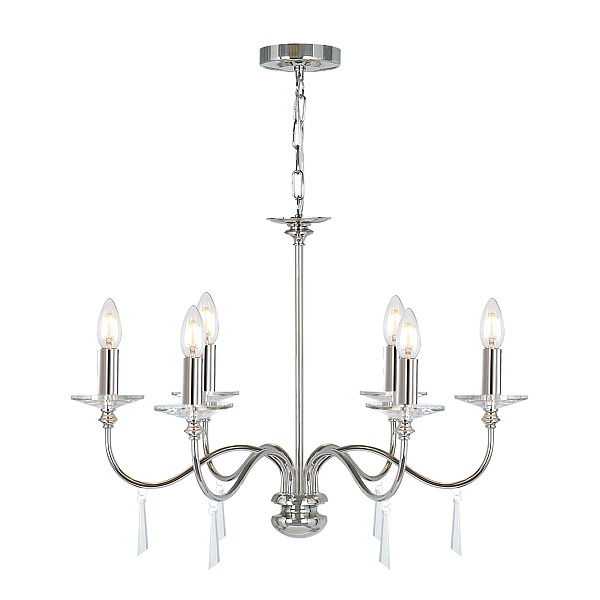 Люстра потолочная Elstead Lighting Finsbury Park FP6-POL-NICKEL