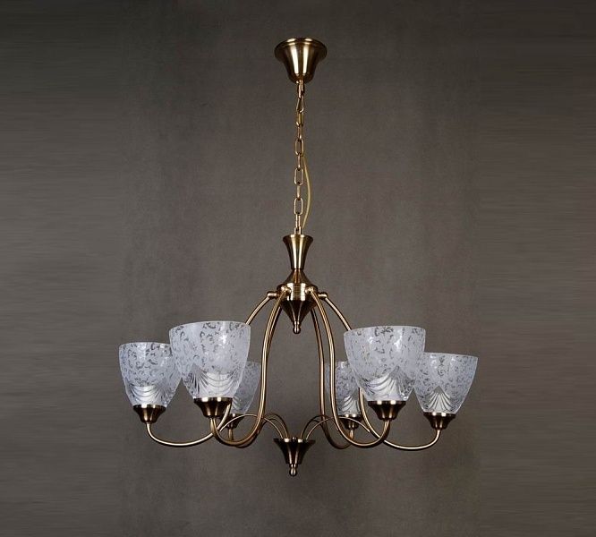 SL110.303.06 — Люстра подвесная ST Luce, 6 плафонов, прозрачный, бронза