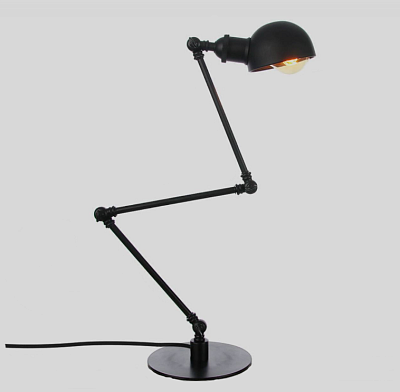 Настольная лампа A|H Cone 20th c.Factory Filament Table Lamp Black AMG007489