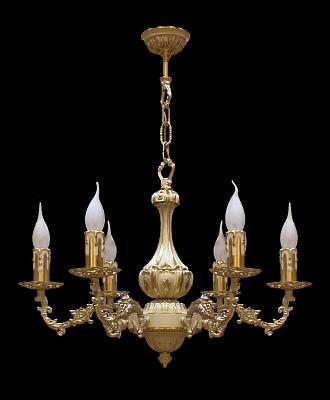 Люстра из бронзы НК-О-6 ЛАВ Белая Патина