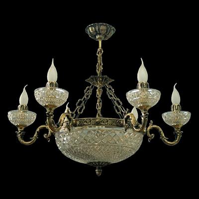 Люстра из хрусталя ХН-О-6+3 ВК Орнамент