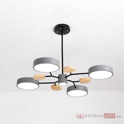 Люстра на штанге Meade 5 Lamps Grey Imperium Loft 207857-26