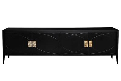 151SV-00005 Тумба под ТВ черная 200*60*40см
