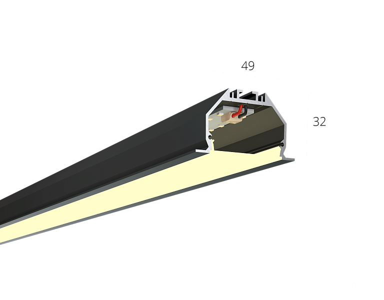 Линейный светильник LINE 4932 IN (RAL9005/1000mm/LT70 — 3K/20W)