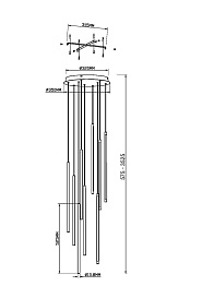 Подвесной светильник Maytoni MOD236PL-L54BS3K