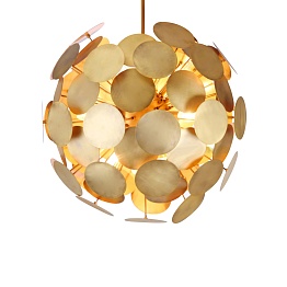 Люстра подвесная LED7 Future Lighting Loft Industry - Gold Disk Chandelier