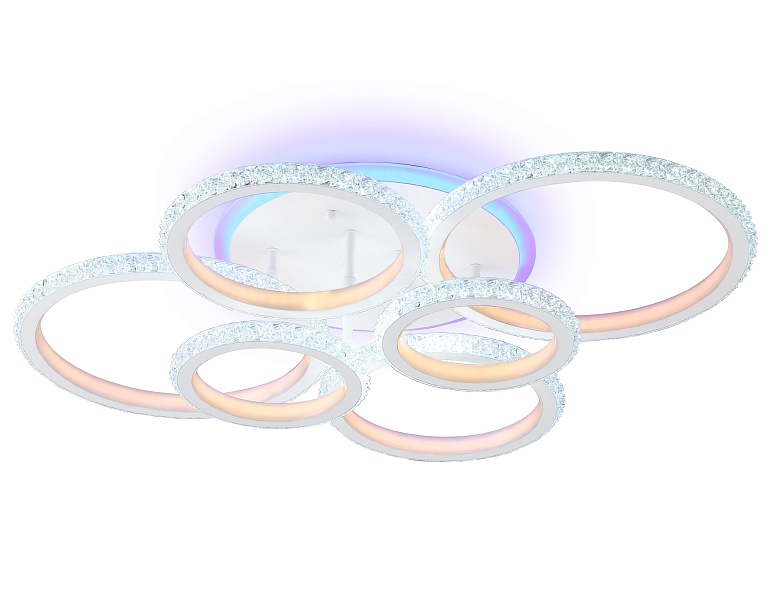 Потолочный светодиодный светильник с RGB подсветкой и пультом Ambrella Light FA9528