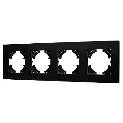 Рамка на 4 поста пластиковая Arlight FRM-PERIO-PL-4-BK 049759