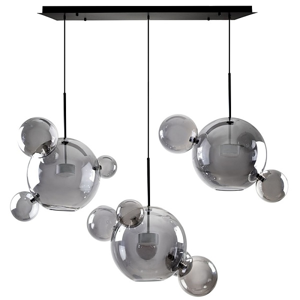 Люстра Linear Chandelier Bubble smoky