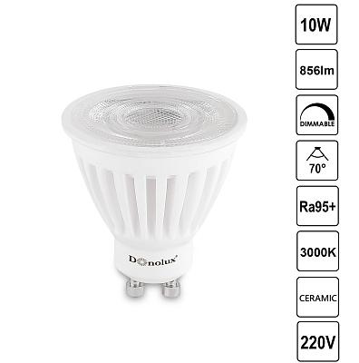Светодиодная лампа CERAMIC 10Вт, 3000K, 856Лм, Dim Triac