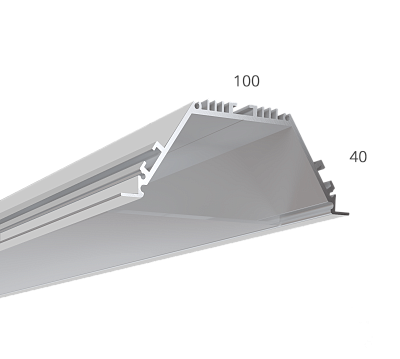 Алюминиевый LED профиль LINE 10040 IN ral9003 LT70 (с экраном) — 2500мм