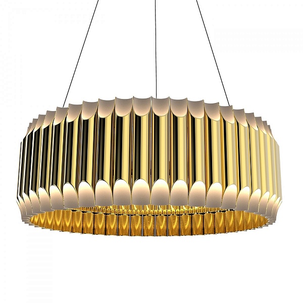 Люстра GALLIANO ROUND SUSPENSION LIGHT by DELIGHTFULL Gold | Диаметр 80 см