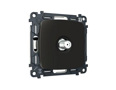 Комплект механизма TV розетки SAT 5-2400MHz 3.5dB OMEGA MO813050 Черный матовый QUANT