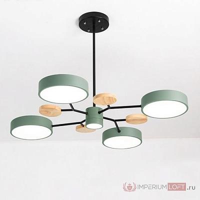 Люстра на штанге Meade 5 Lamps Green Imperium Loft 207856-26