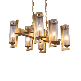 Люстра подвесная LED7 Future Lighting Ritz - Glass Tube X Rectangular Chandelier