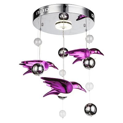 Люстра потолочная Globo 56672-4D, матовый никель, LED, 3x6W