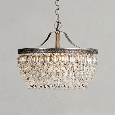 Люстра подвесная Амазон Хоум Clarissa Glass Drop Petite Round Chandelier D60 AMG008482