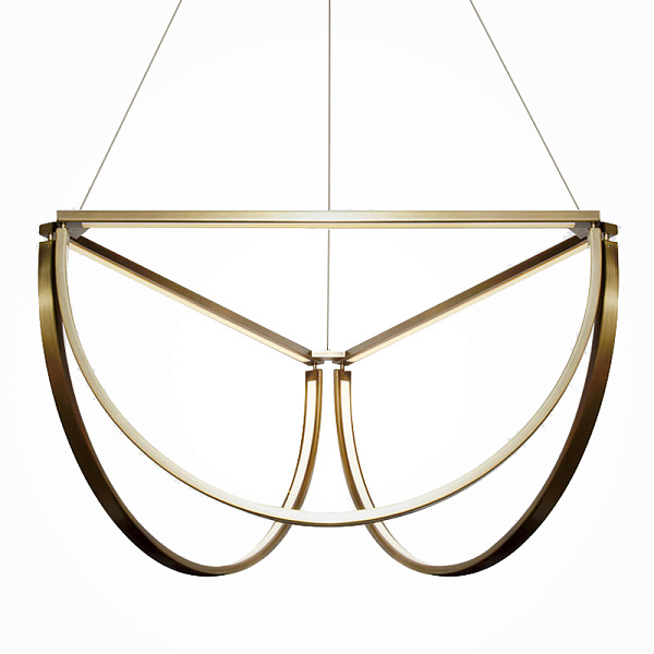 Подвесной светильник Solana Hanging lamp | 80 х 80 см латунь