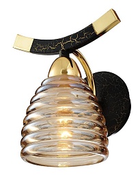 SL325.201.01 — Бра ST Luce, 1 плафон, янтарный, золото с чёрным